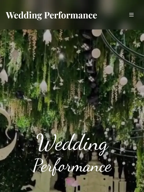 Wedding Performance 홈페이지 화면